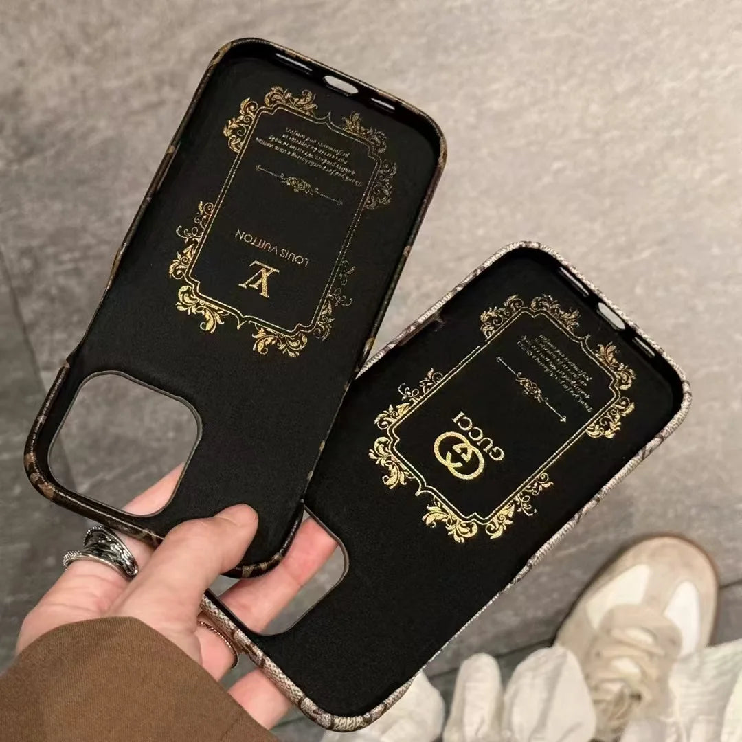 LuIconic LV Monogram帆布背卡座經典Gucci Ophidia GG皮革蘋果iPhone三星手機殼