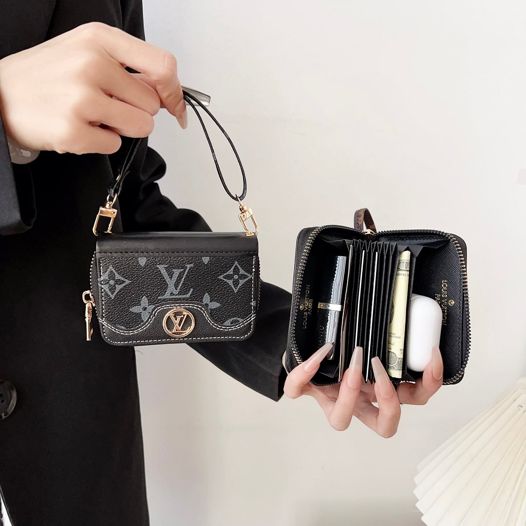 迷你Louis Vuitton手提包拉鍊錢包Gucci卡座皮革硬幣錢包
