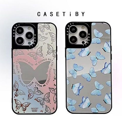 CASEGIRL聯名宋茜同款幻彩蝴蝶適用於蘋果手機殼iPhone14-16ProMax新款網紅防摔磁吸XR鏡面11女款XS