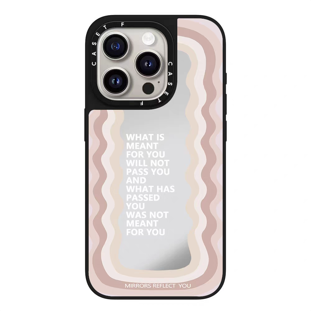 蘋果CASETi聯名勵志標語赵露思同款磁吸鏡面手機殼適用於iPhone13-16ProMax波浪14ProMaxs聯名個性12防摔保護套13硬殼15Pro