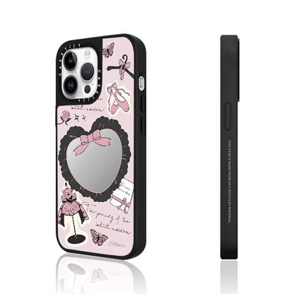 caseti兔子iPhone13—16蘋果手機殼韓系蝴蝶結絲帶猫咪鏡面亞克力透明矽膠防摔套磁吸女款