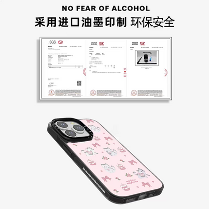 caseti兔子iPhone13—16蘋果手機殼韓系蝴蝶結絲帶猫咪鏡面亞克力透明矽膠防摔套磁吸女款