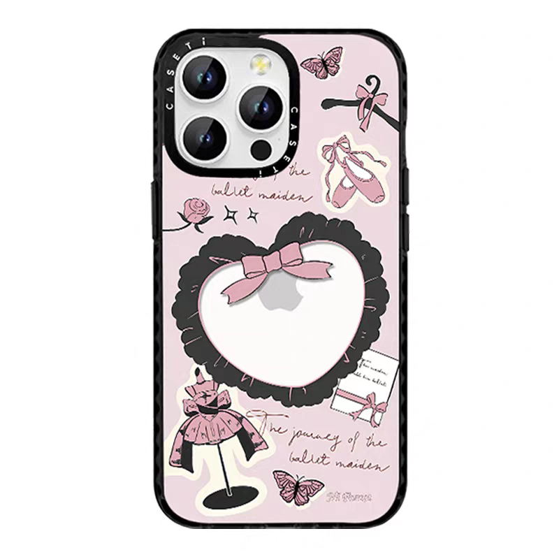 caseti兔子iPhone13—16蘋果手機殼韓系蝴蝶結絲帶猫咪鏡面亞克力透明矽膠防摔套磁吸女款