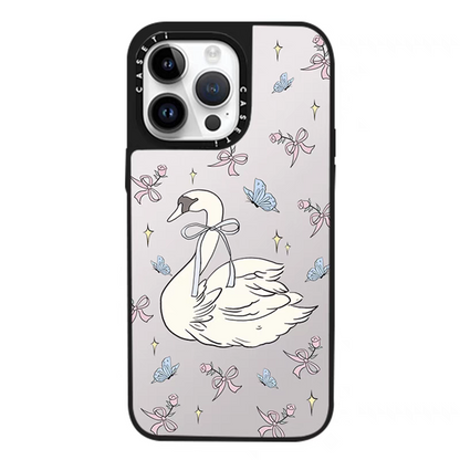 caseti兔子iPhone13—16蘋果手機殼韓系蝴蝶結絲帶猫咪鏡面亞克力透明矽膠防摔套磁吸女款