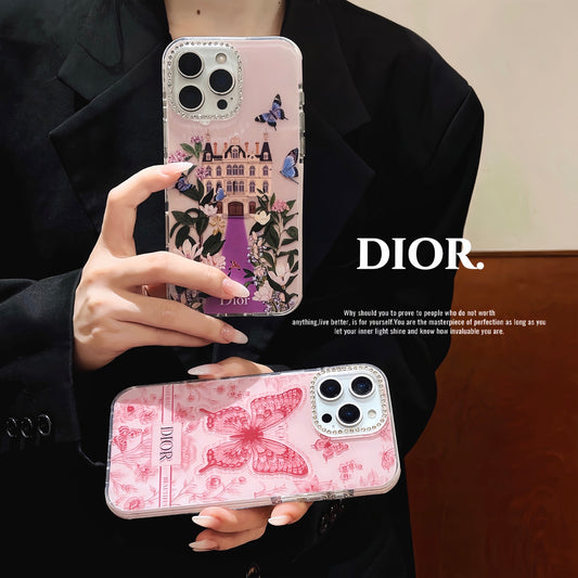闪钻镜头✨Dior宫堡蝴蝶系列果冻壳🦋🌸🌺 高透加厚果冻亚克力，带防摔防震条