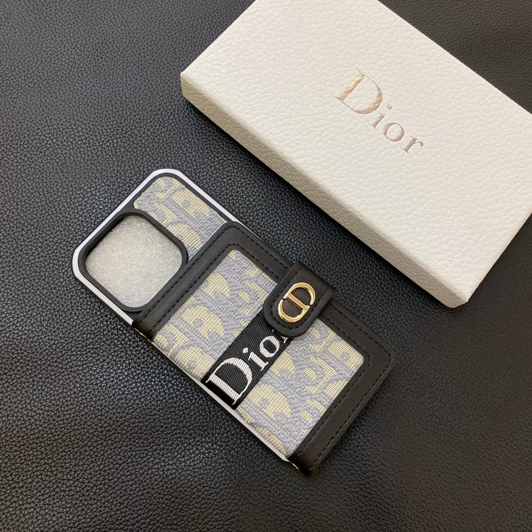 dior迪奥 左右翻卡包双色边壳 （型号7P-16PM,无13mini）