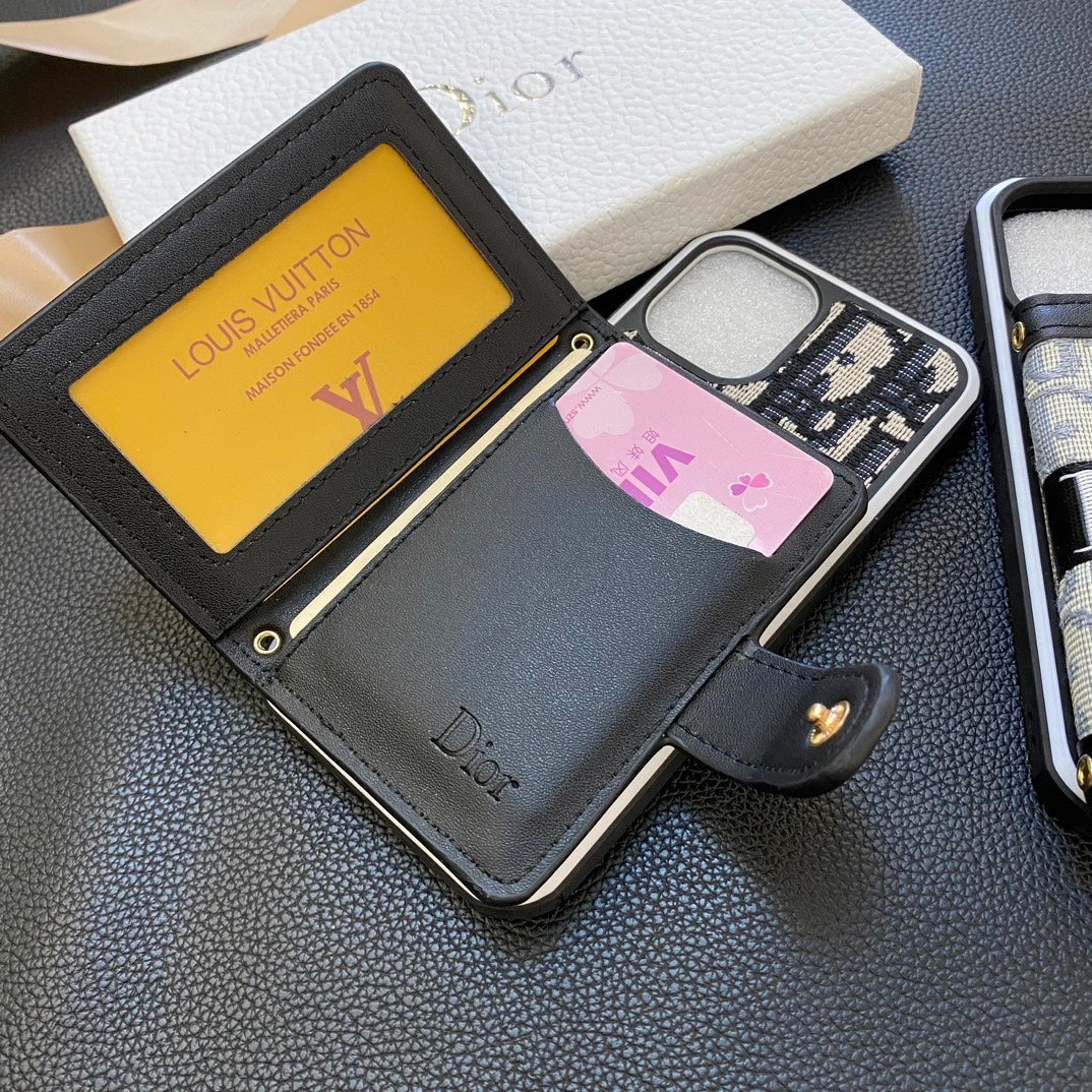 dior迪奥 左右翻卡包双色边壳 （型号7P-16PM,无13mini）