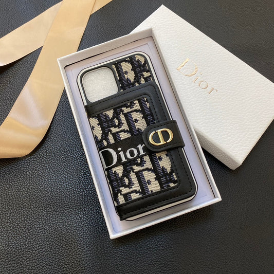 dior迪奥 左右翻卡包双色边壳 （型号7P-16PM,无13mini）
