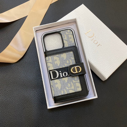 dior迪奥 左右翻卡包双色边壳 （型号7P-16PM,无13mini）