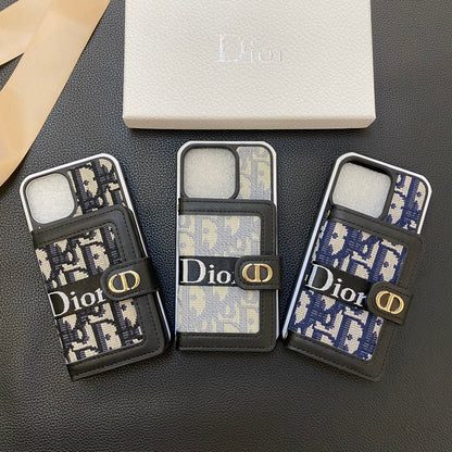 dior迪奥 左右翻卡包双色边壳 （型号7P-16PM,无13mini）